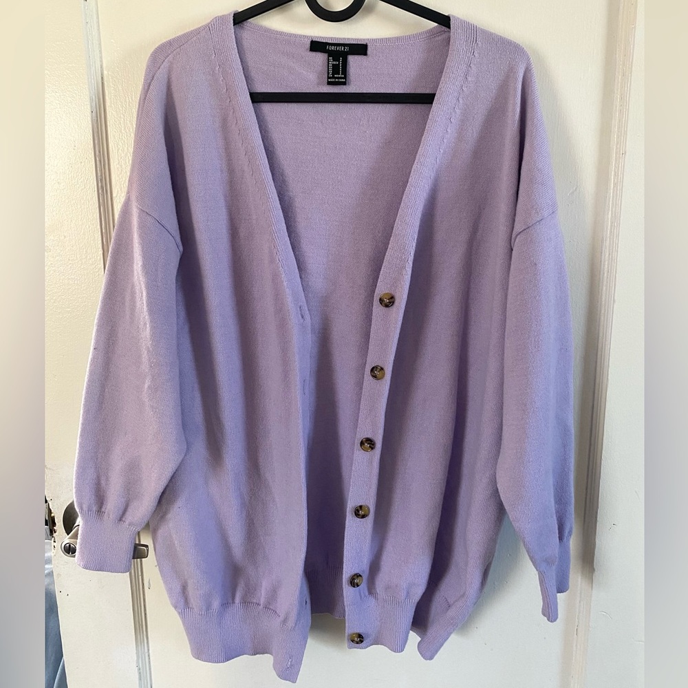 Womens Purple Cardigan